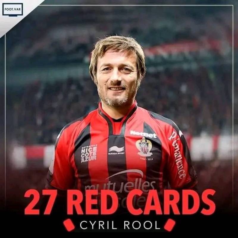 Cyril Rool – 27 thẻ đỏ