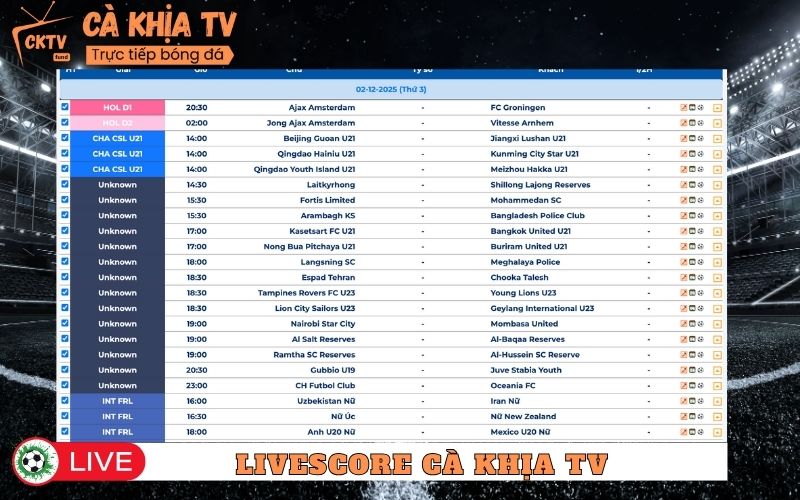 Vì sao Livescore Cà Khịa TV được cược thủ tin dùng?